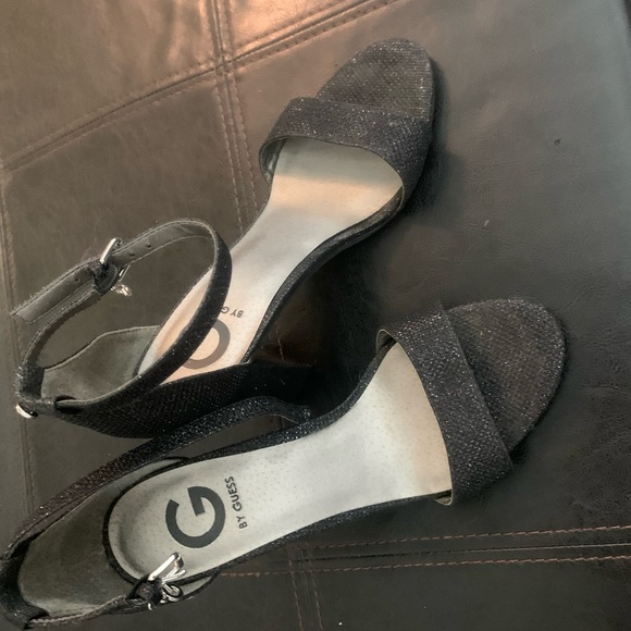 Black glitter heels worn once - Picture 4 of 4